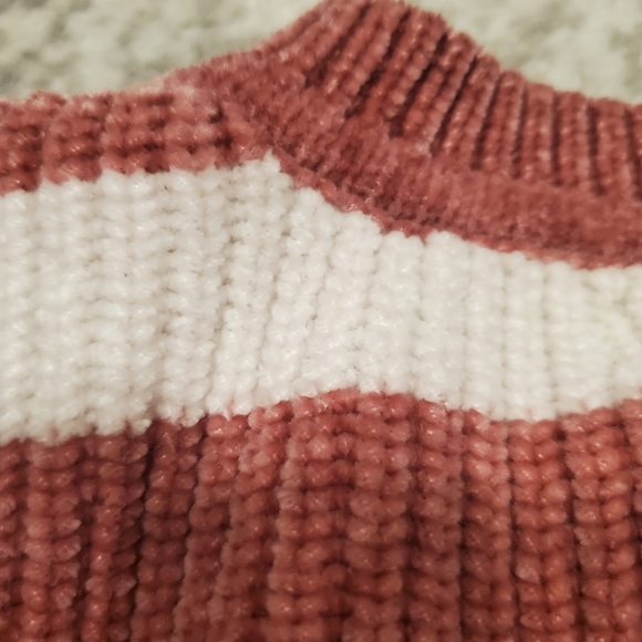 Soft Chenille Striped Jumper Sweater - Picture 4 of 8